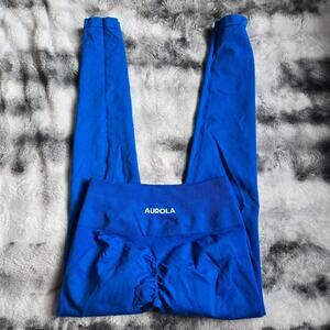 AUROLA Seamless Scrunch Leggings Blue Size XS
